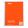 C-Line Products 1-Subject Notebook, Wide Ruled, Orange, PK48 22042-CT